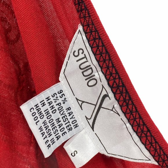 Studio X Women's Casual Red Waffle Long Sleeve T-S - Picture 5 of 6